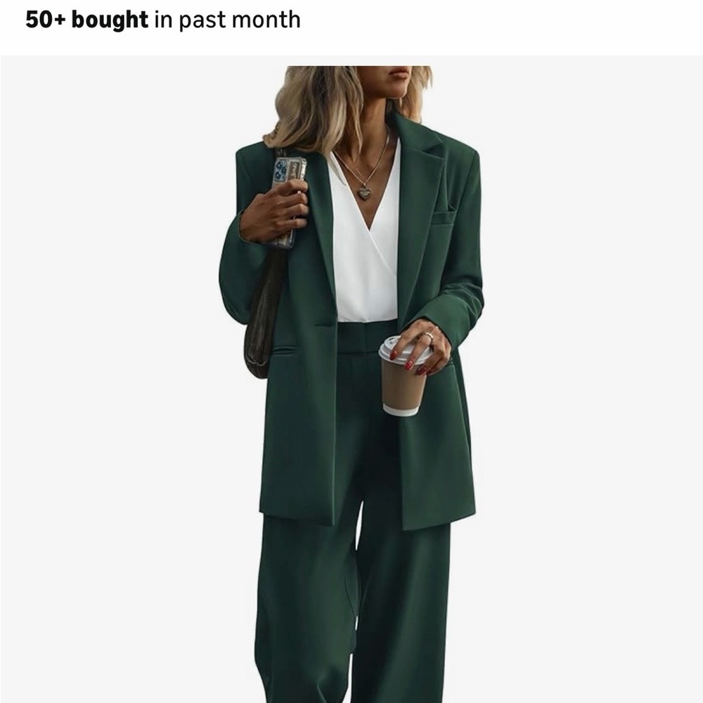 Chic Forest Green Women's Pantsuit